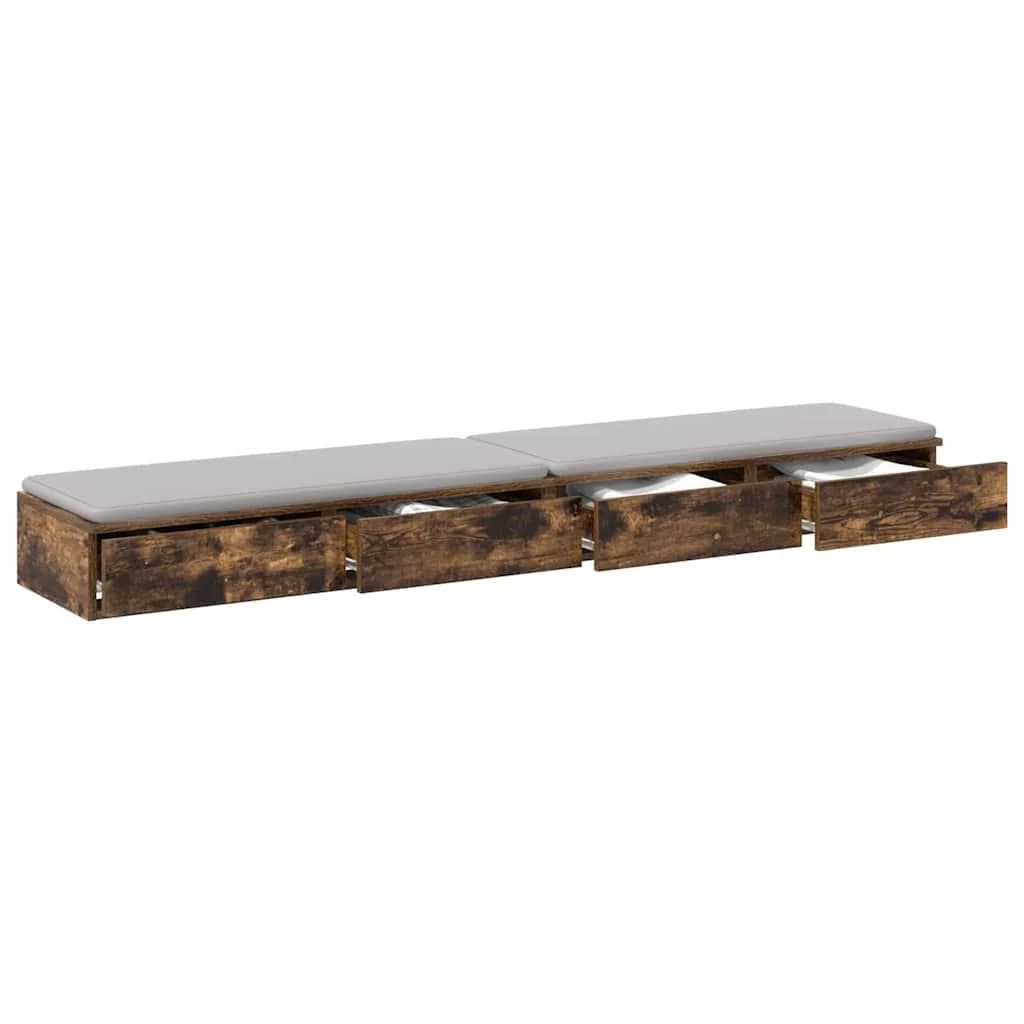 Posteljni predali s predalom Dimljeni oreh 180 x 36,5 x 16,5 cm - slika 3