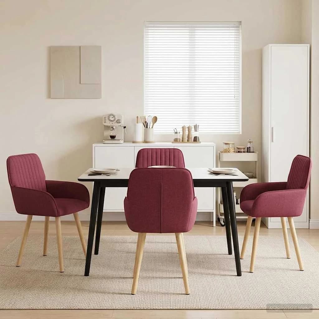 Jedilni stoli 4 kos Blago Vinorodna rdeča 56,5 x 50 x 87,5 cm