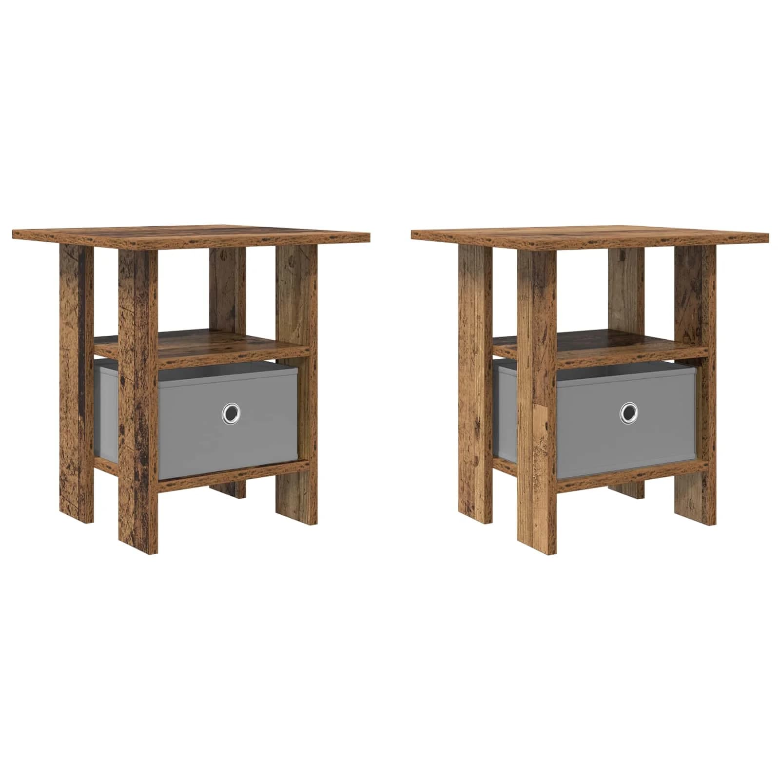 Nočna omarica 2 kos Star les 41 x 40 x 45 cm Inženirski les - slika 2