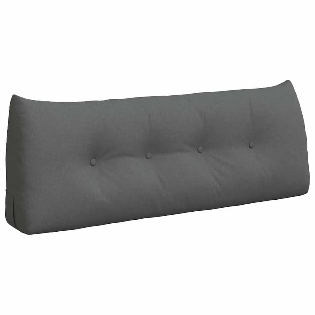 Poglavni vzglavnik Temno siva 120 x 24 x 50 cm blago - slika 2