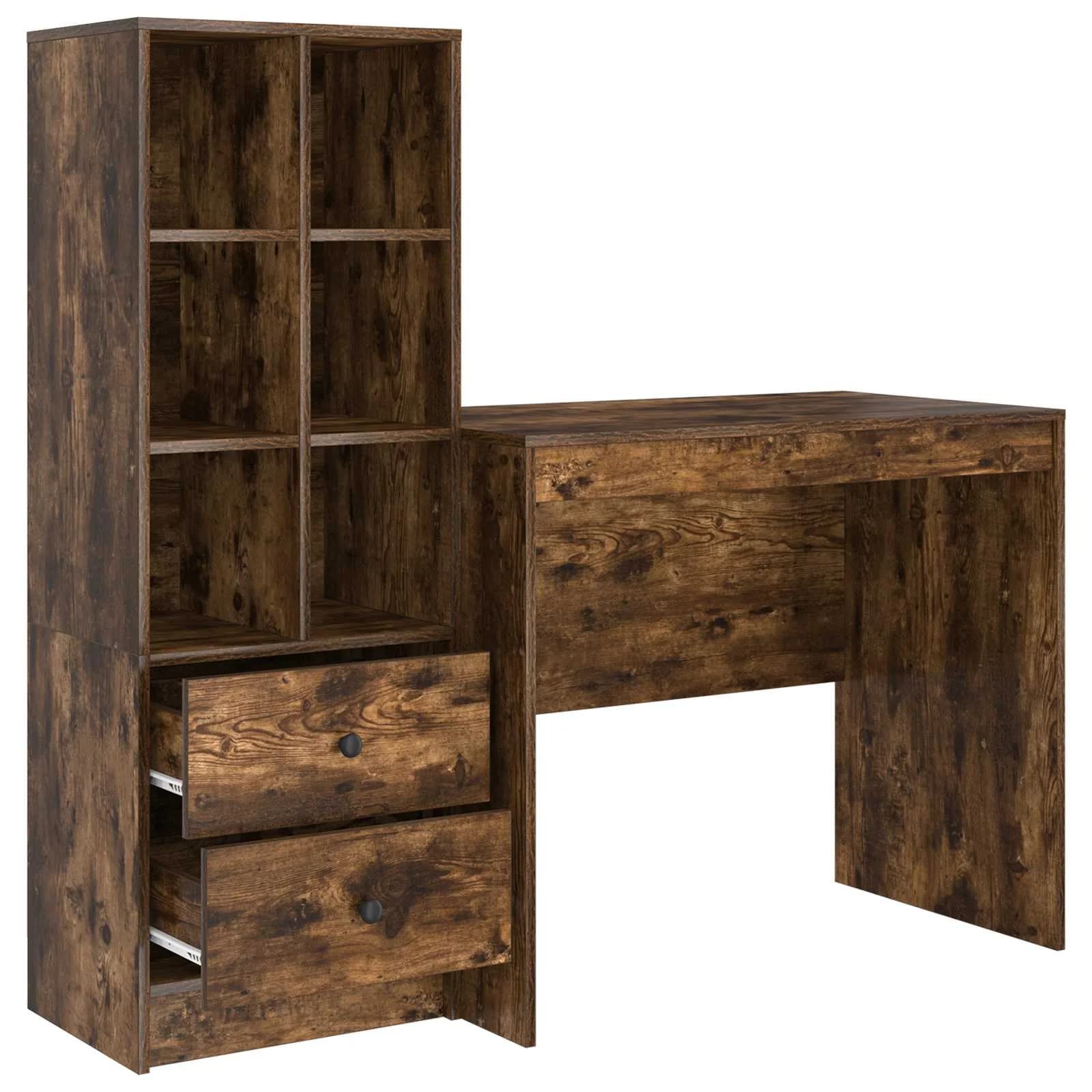 Miza Dimljeni oreh 135,5 x 50 x 127 cm 2 kos - slika 7