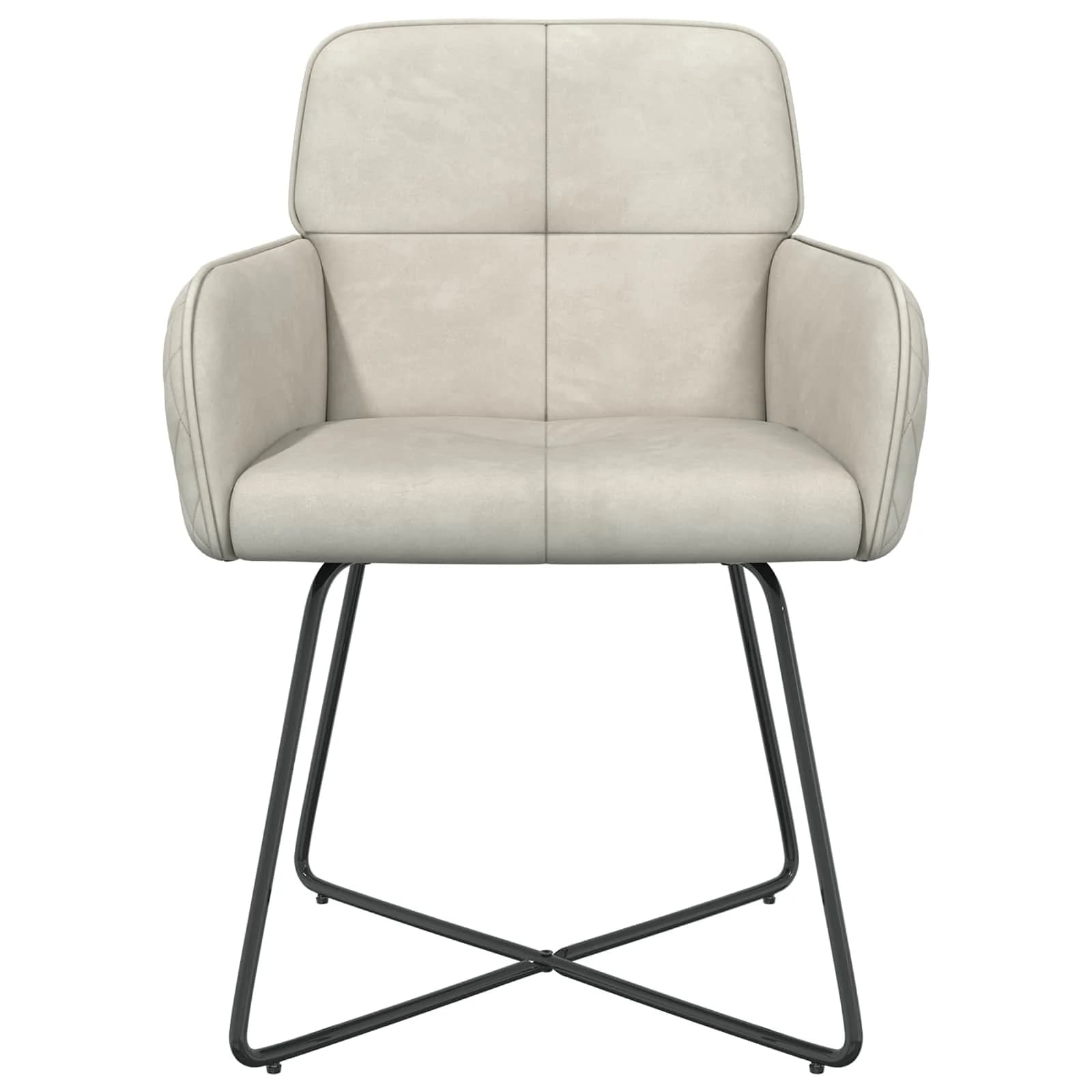 Jedilni stoli 6 kos Žamet Krem 59 x 56,5 x 86 cm - slika 3