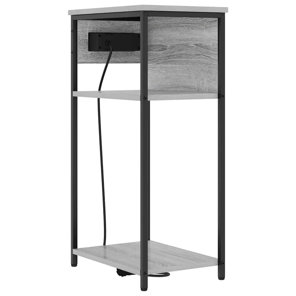 Nočna omarica Siva Sonoma 41 x 28 x 76 cm Inženirski les - slika 8