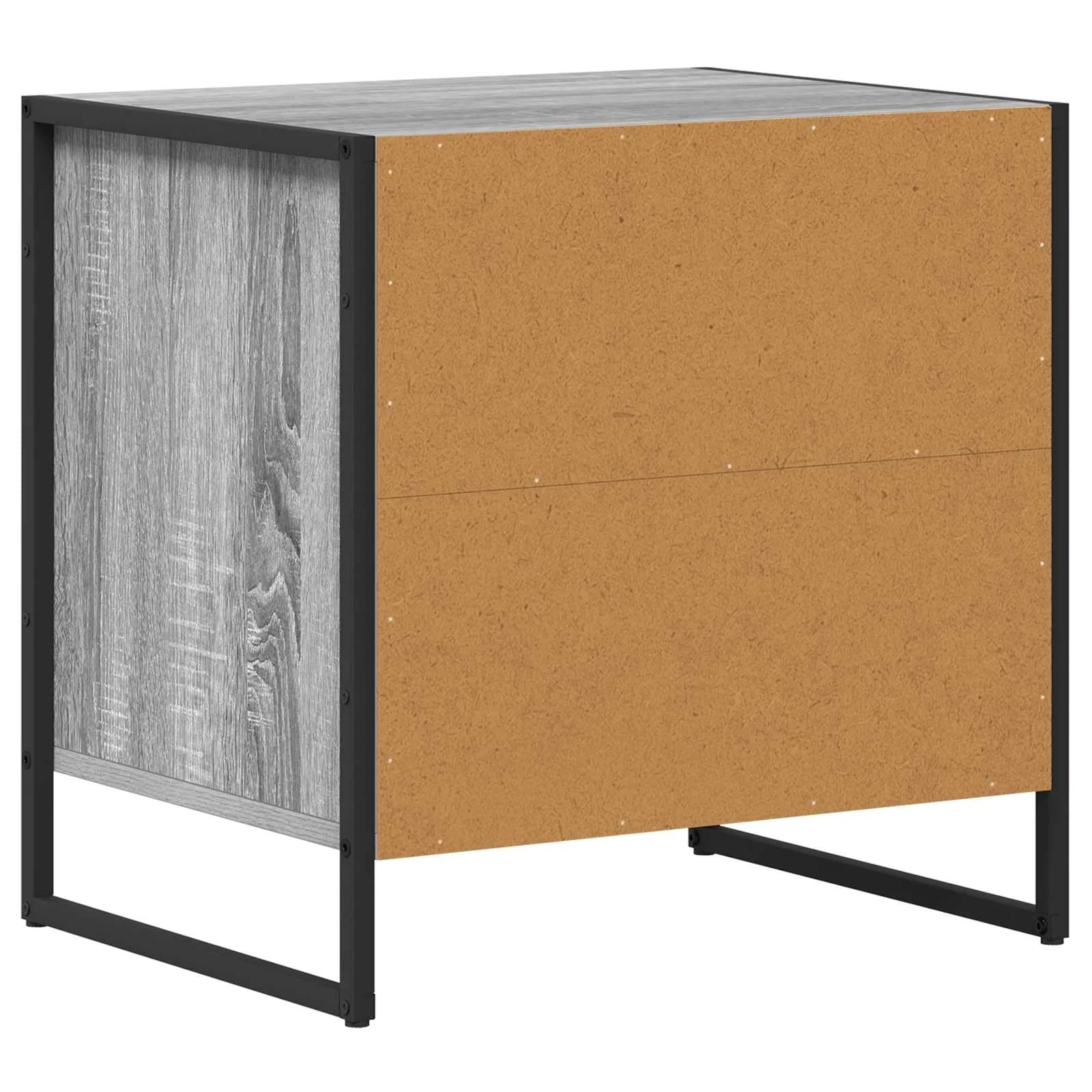 Nočna omarica Siva Sonoma 50 x 39,5 x 50 cm Inženirski les - slika 7