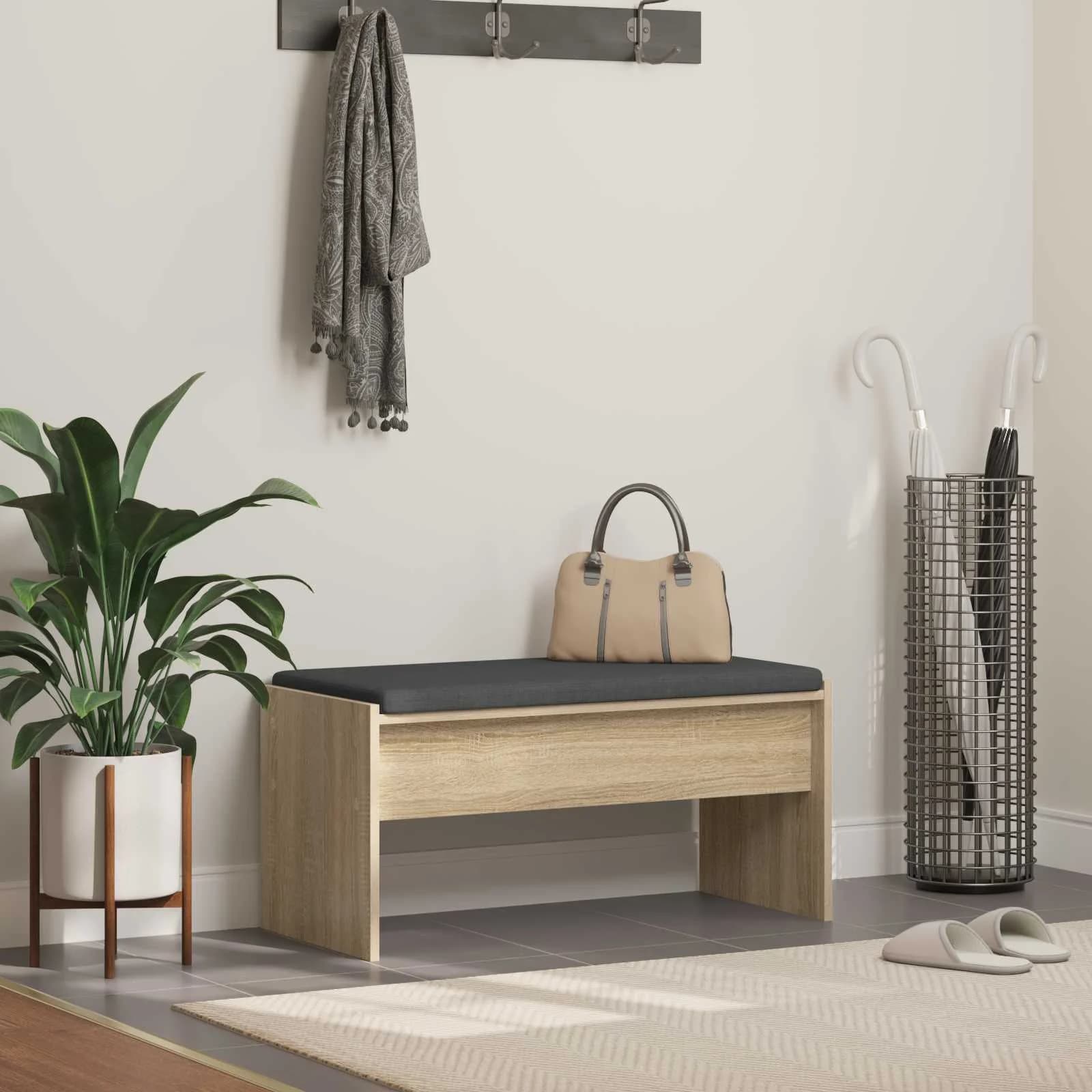 Haldna klop z blazino Sonoma hrast 83 x 38 x 40 cm