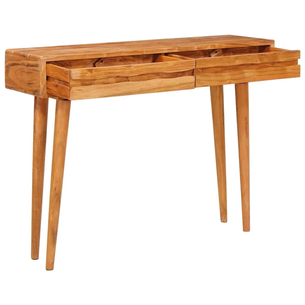 Konzolna miza Rjava 110 x 30 x 80 cm Masiven les akacije - slika 4