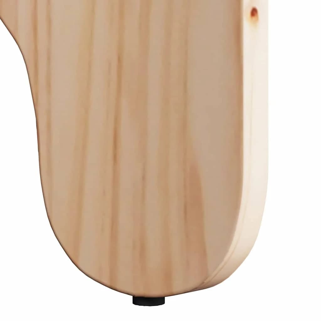 Klubska miza 2 kos Naravna 39.5 x 39.5 x 30 cm Trden borov les - slika 8