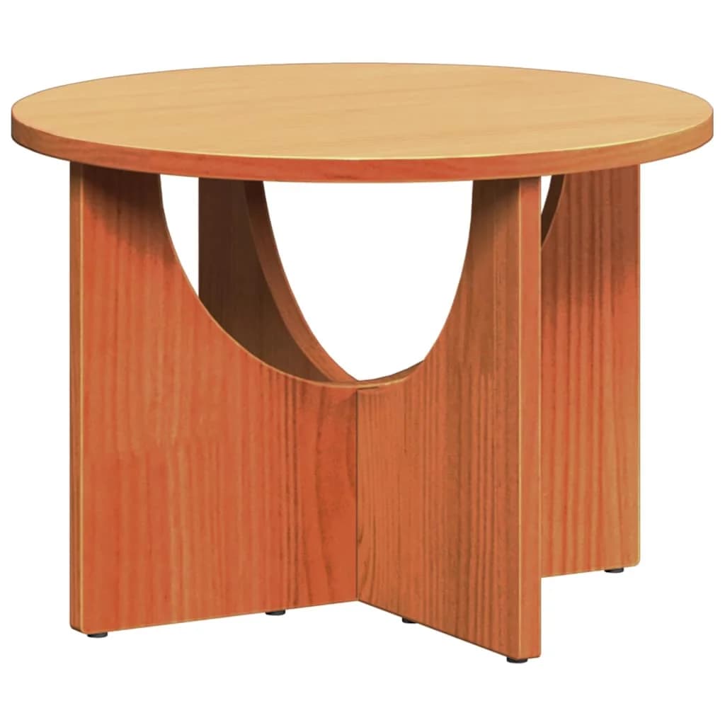 Klubska miza Voskast rjav 50 x 50 x 35 cm Trdna borovina - slika 8
