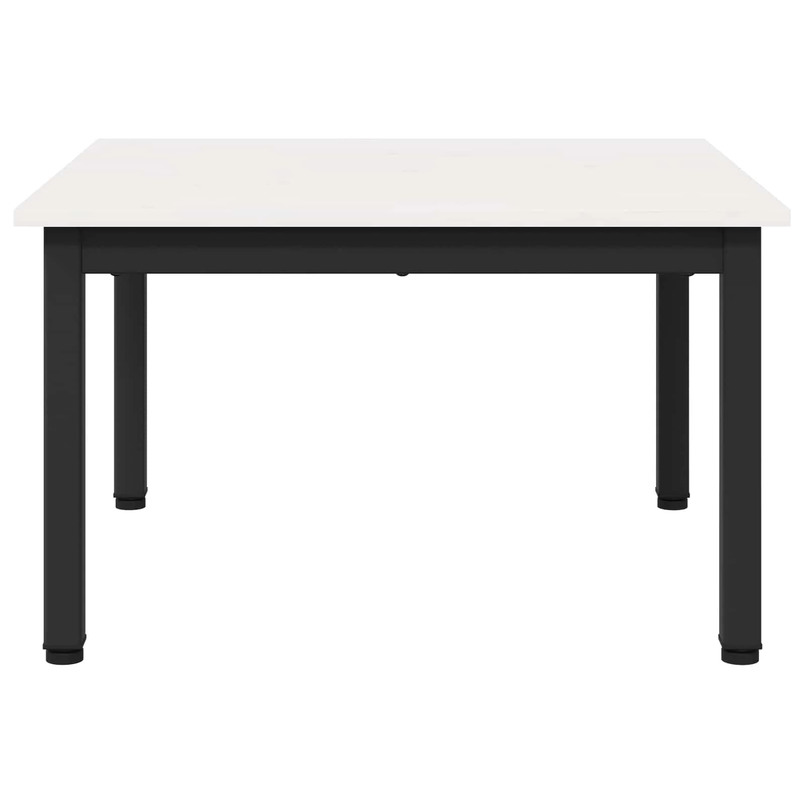 Klubska miza Bela 60 x 60 x 36 cm Masivno borovo les - slika 6