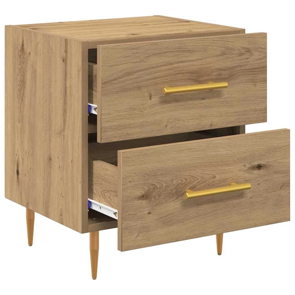 Nočna omarica 2 kos Umetni hrast 40 x 35 x 47,5 cm - slika 5