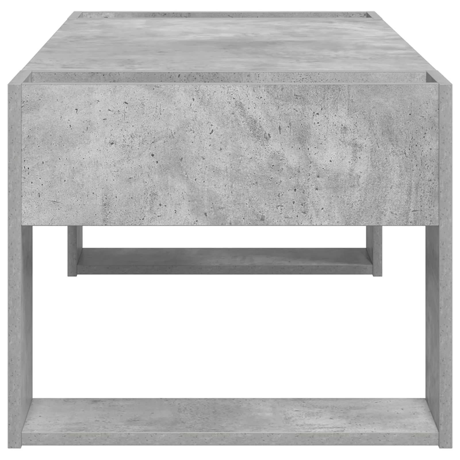 Klubska miza Betonsko siva 110 x 50 x 41 cm Inženirski les - slika 6