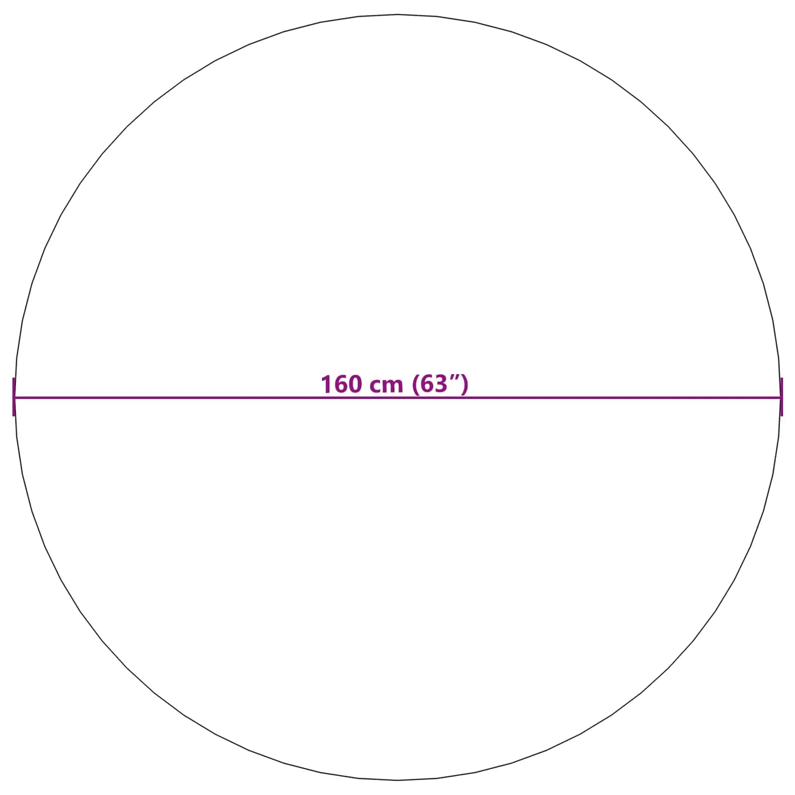 Preproge za površine PALMERAS Antracit Ø 160 CM Poliester - slika 8