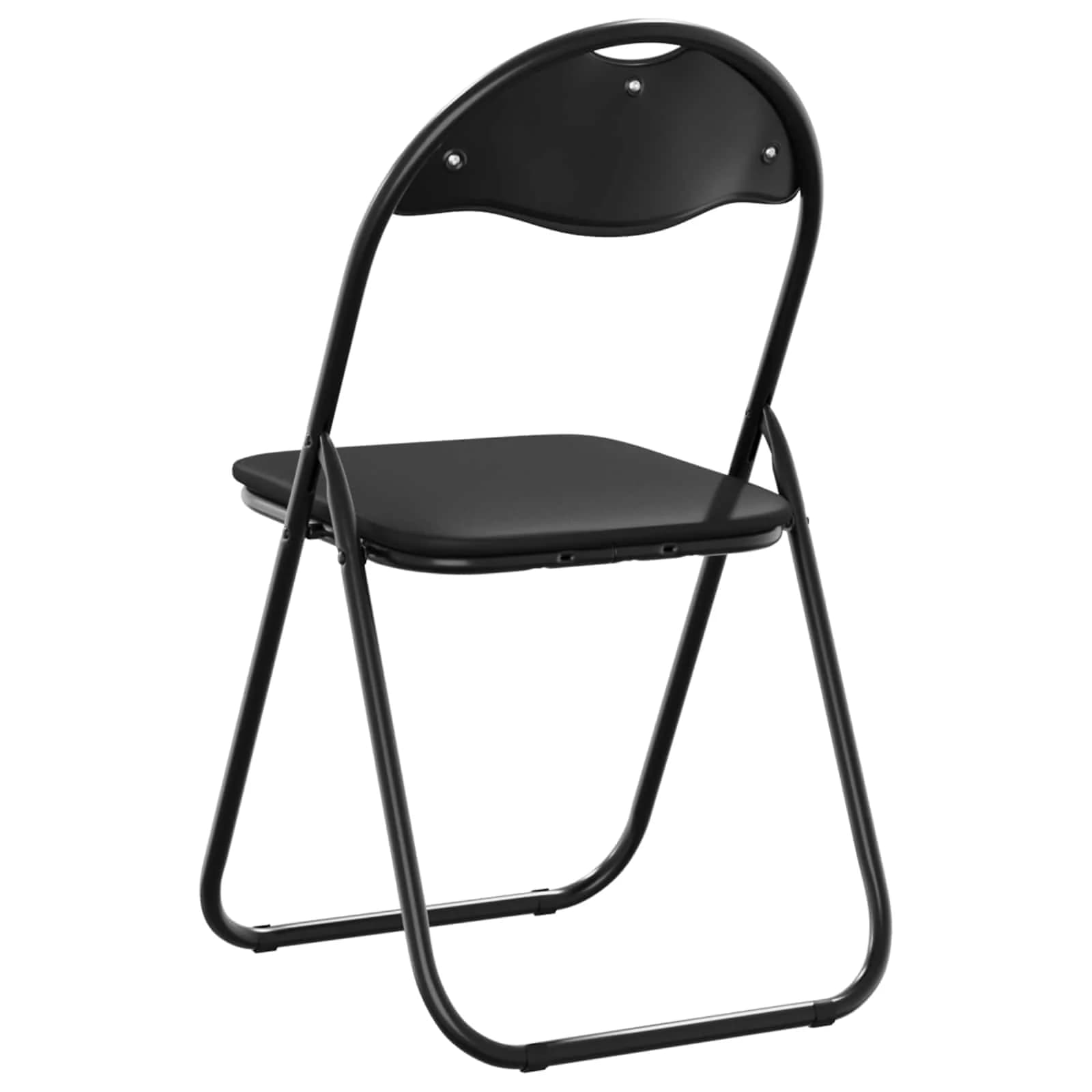 Zložljiva stolica 8 kos Umjetno usnje Črna 48 x 43,5 x 81 cm - slika 7