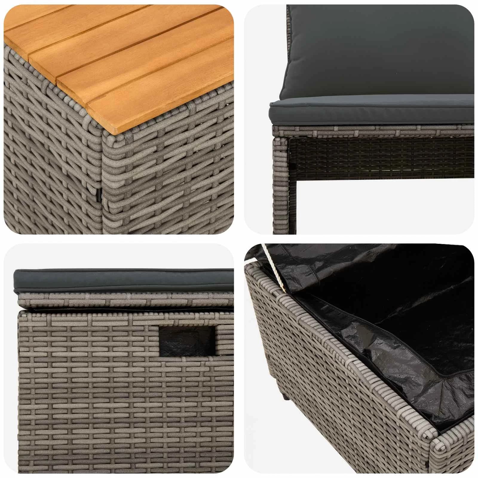 Zunanja garnitura za sedenje 4 -Seater 4 kos 55 x 30 x 39 cm - slika 11