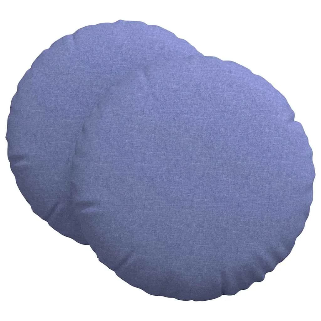 Sedežne blazine 2 kos blago Jeans modra Ø80 x 29 cm - slika 2