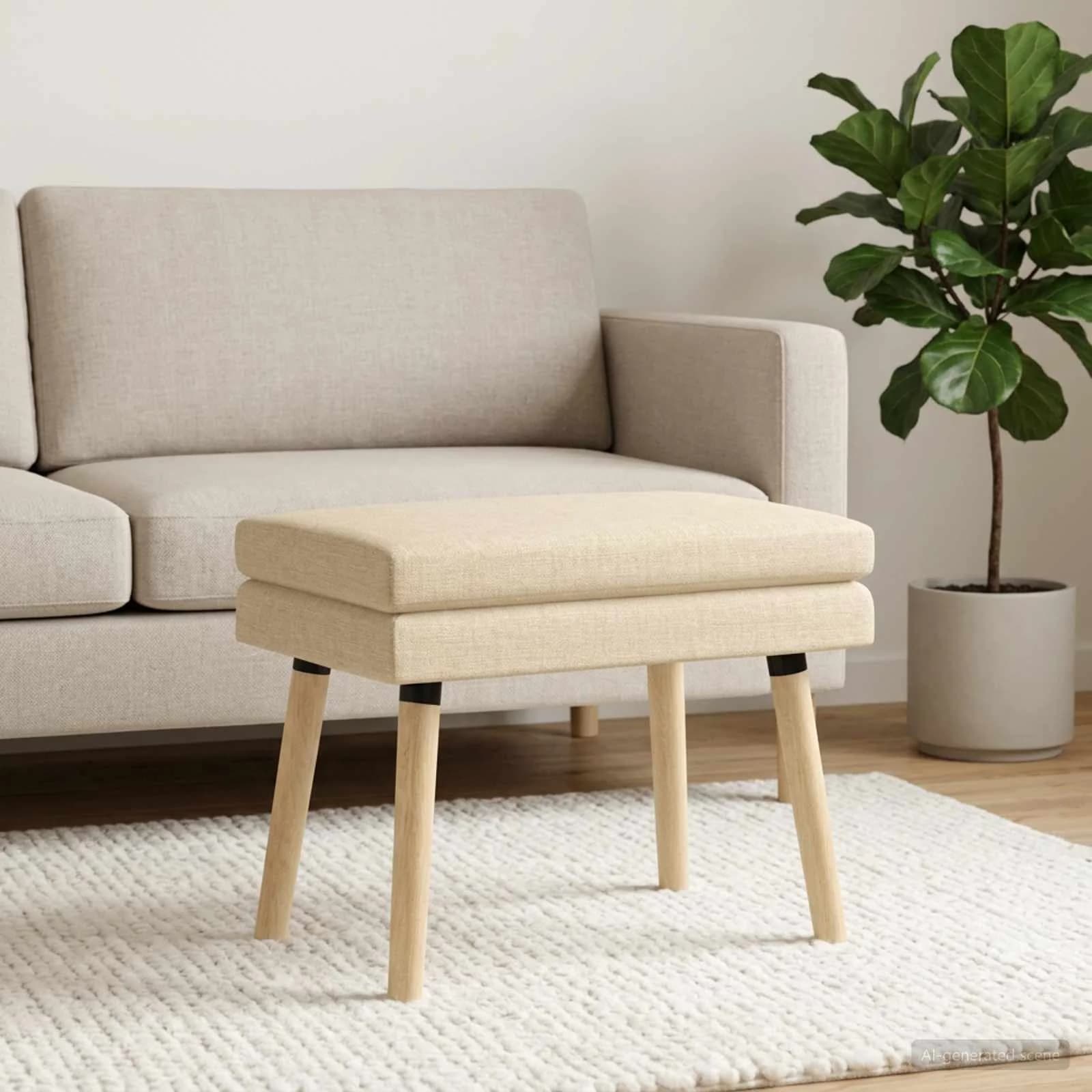Dvojna klop Krem 60 x 40 x 46 cm Blago - slika 3