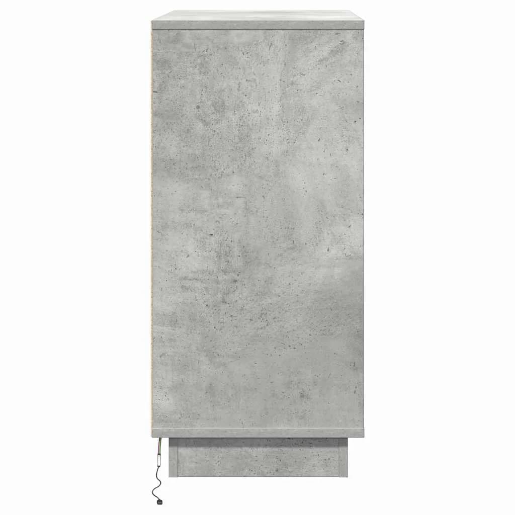 Nočna omarica Betonsko siva 71 x 34,5 x 75 cm Inženirski les - slika 9