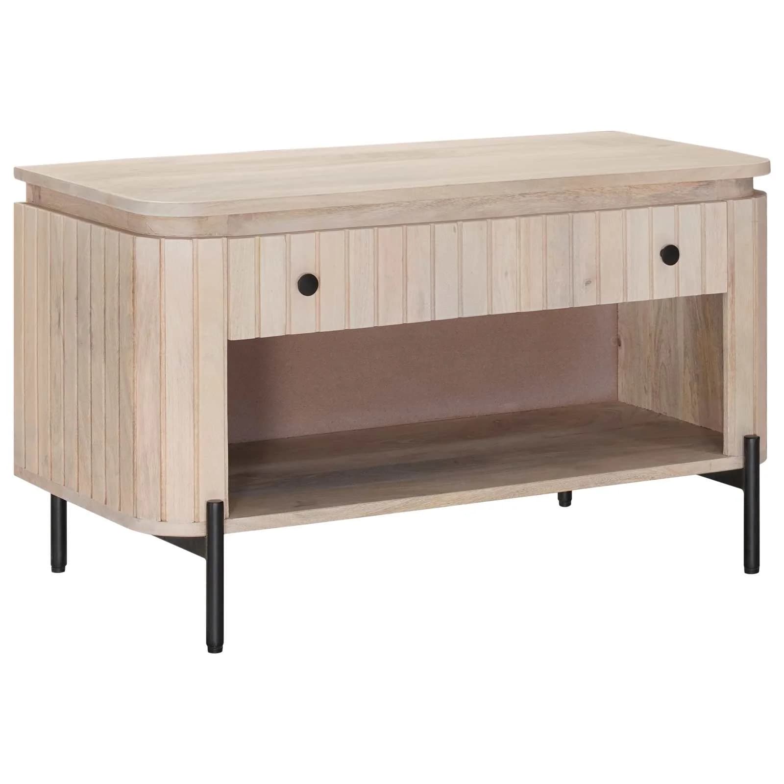 Klop za čevlje 85 x 37 x 48 cm Masivno mangovo les in vezan les - slika 3