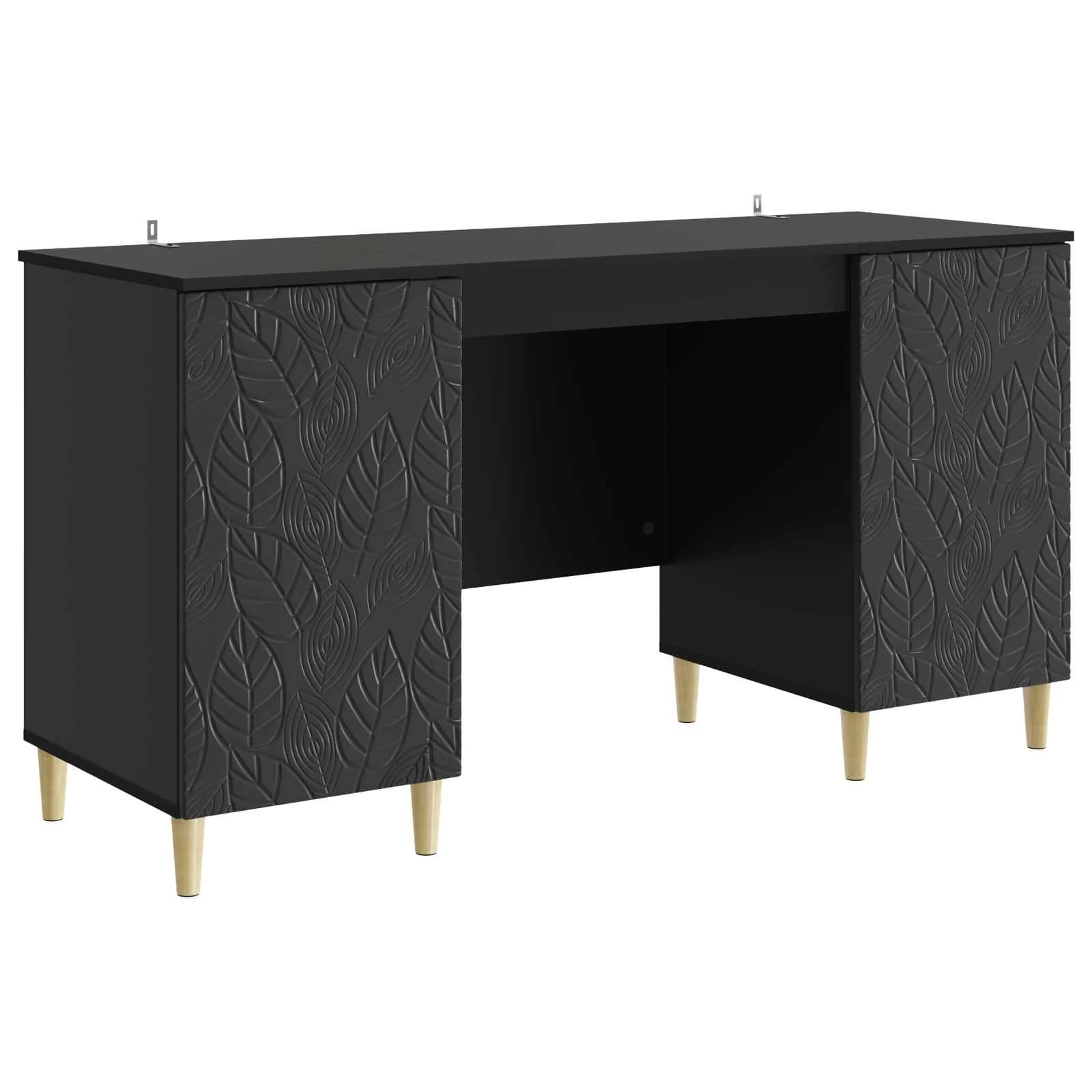 Miza Črna Inženirski les 142,5 x 50 x 75 cm - slika 2