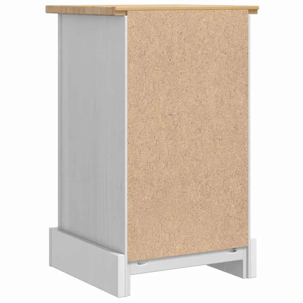 Nočna omarica Corona Bela 35 x 32,5 x 58 cm Masivno borovo les - slika 8