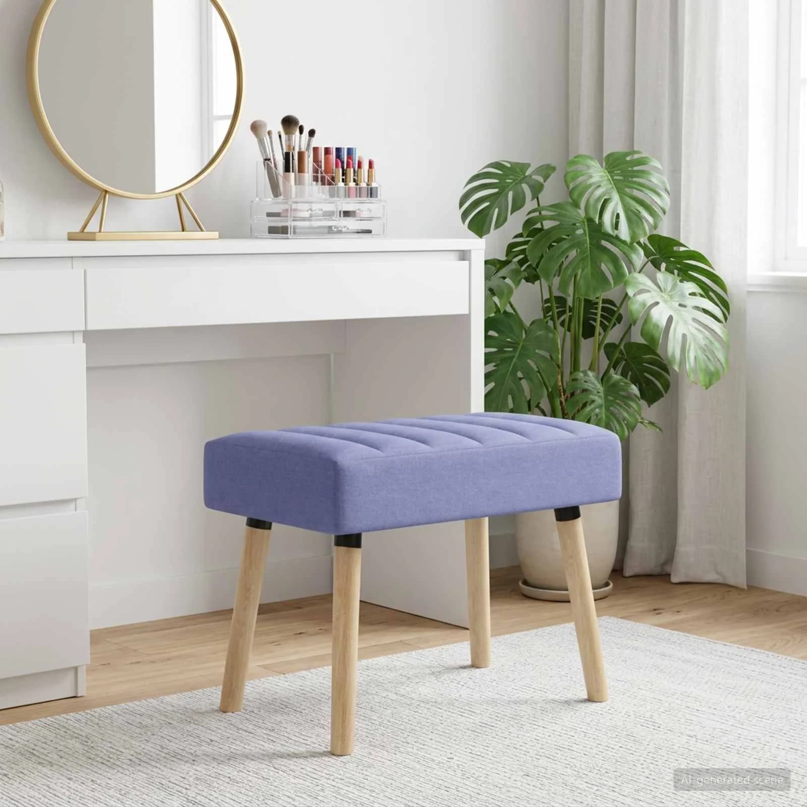 Bench z kanalnim oblazinjenjem Jeans modra 60 x 40 x 45 cm