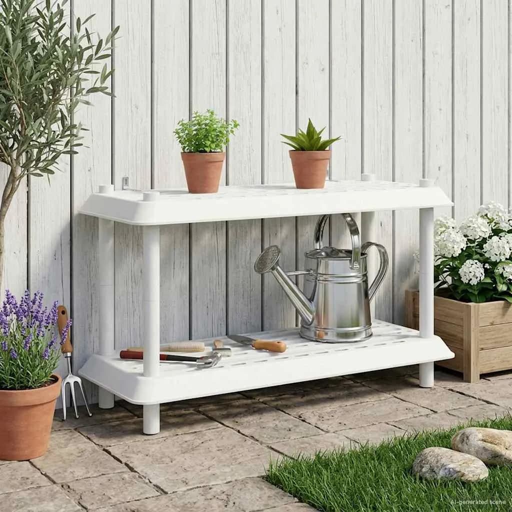 Polična enota 2 nivojev 100 x 40 x 55,5 cm PP Bela - slika 4