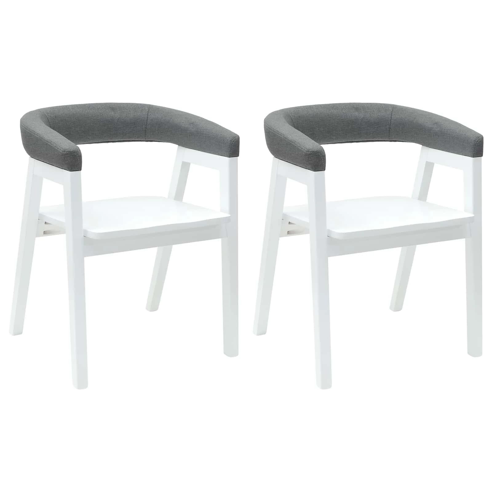 Jedilni stoli 2 kos Masivno gumovo les Bela 54 x 57 x 73 cm - slika 2