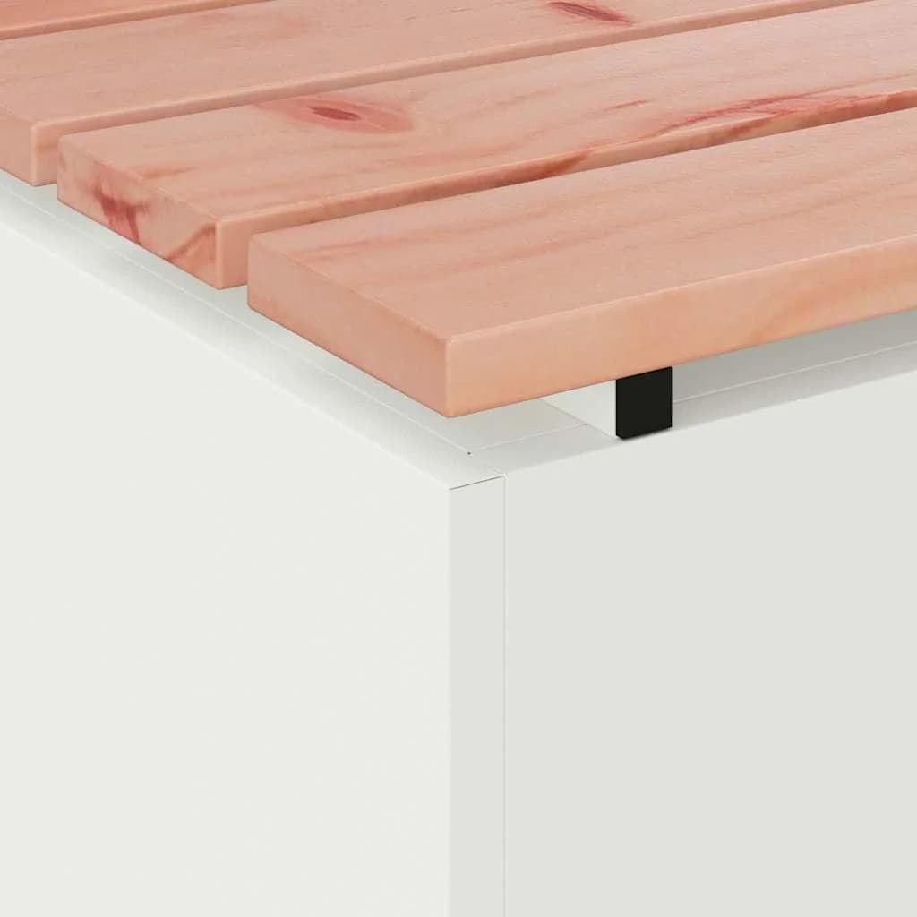Vrtna klop Bela 60 x 40 x 43 cm Jeklo - slika 7