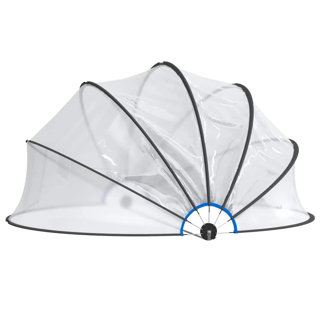 Kupola za bazen okrogla 406x203 cm PVC - slika 3