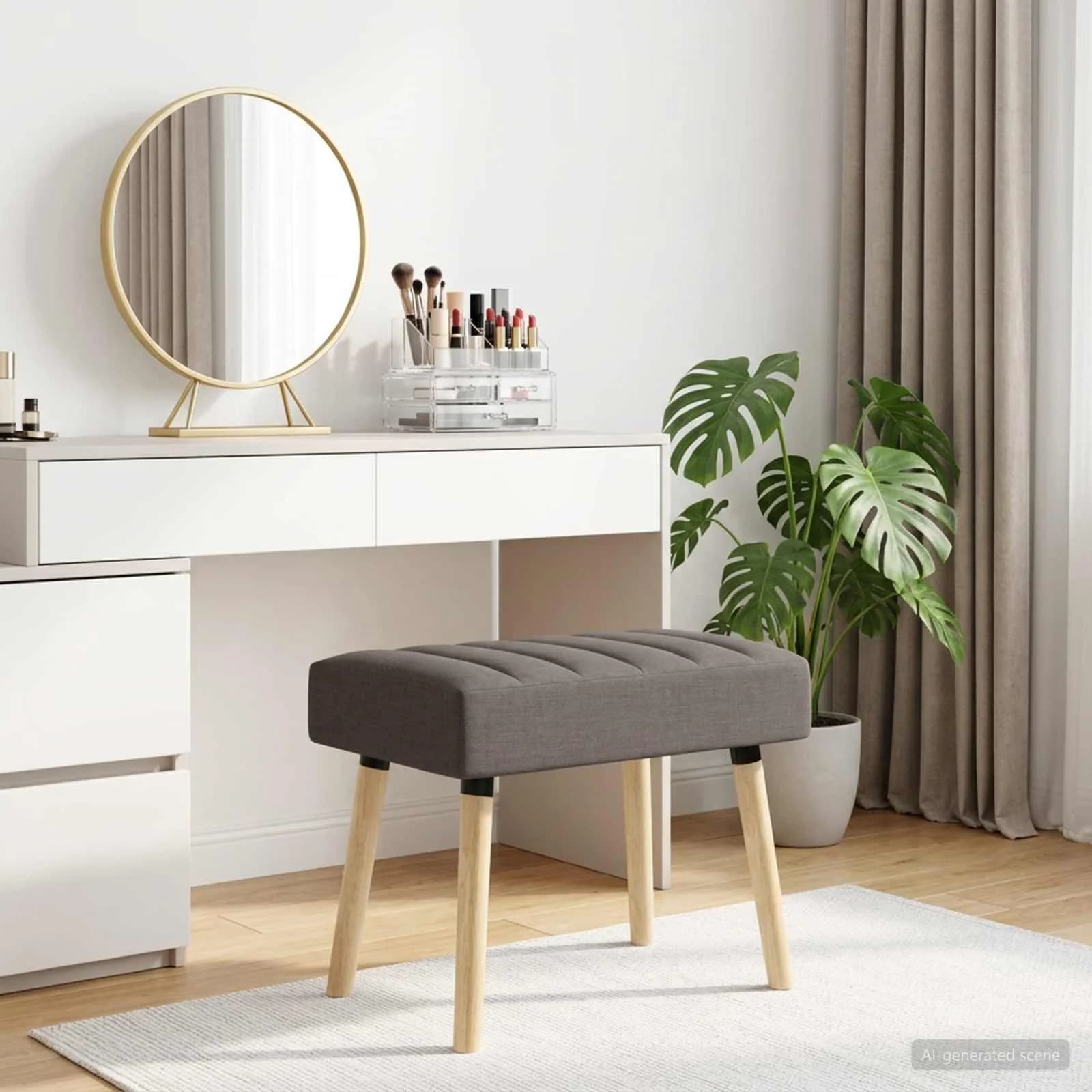 Bench z kanalnim oblazinjenjem Taupe 60 x 40 x 45 cm Blago
