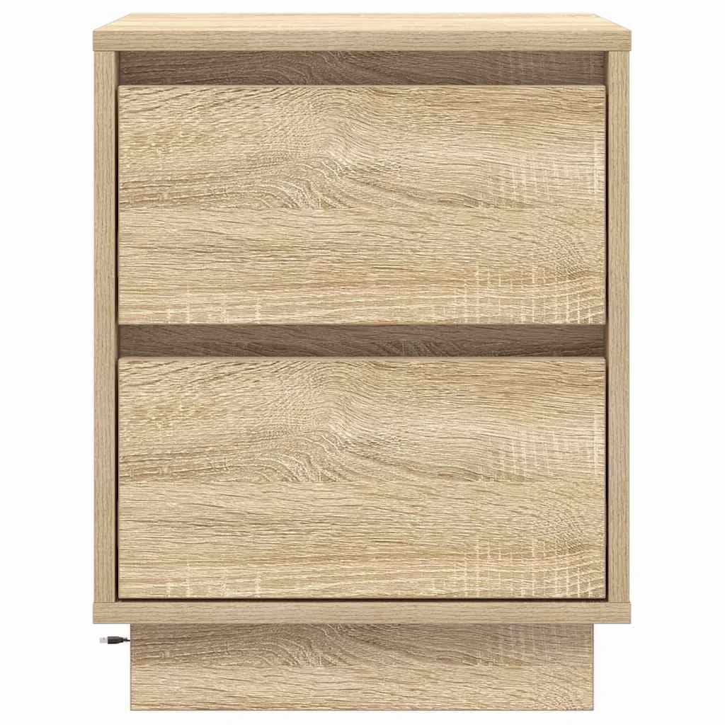 Nočna omarica Sonoma hrast 39 x 34,5 x 50 cm Inženirski les - slika 7