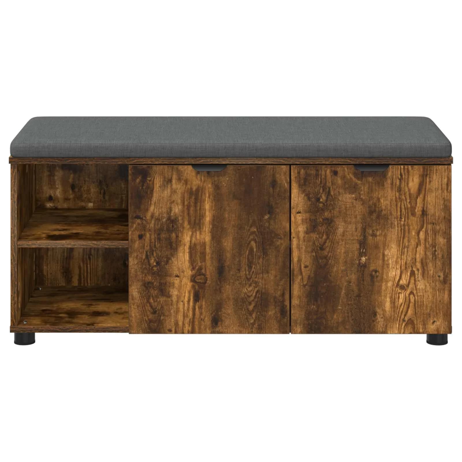 Haldna klop z blazino s polico Dimljeni Hrast 100 x 38 x 46 cm - slika 6