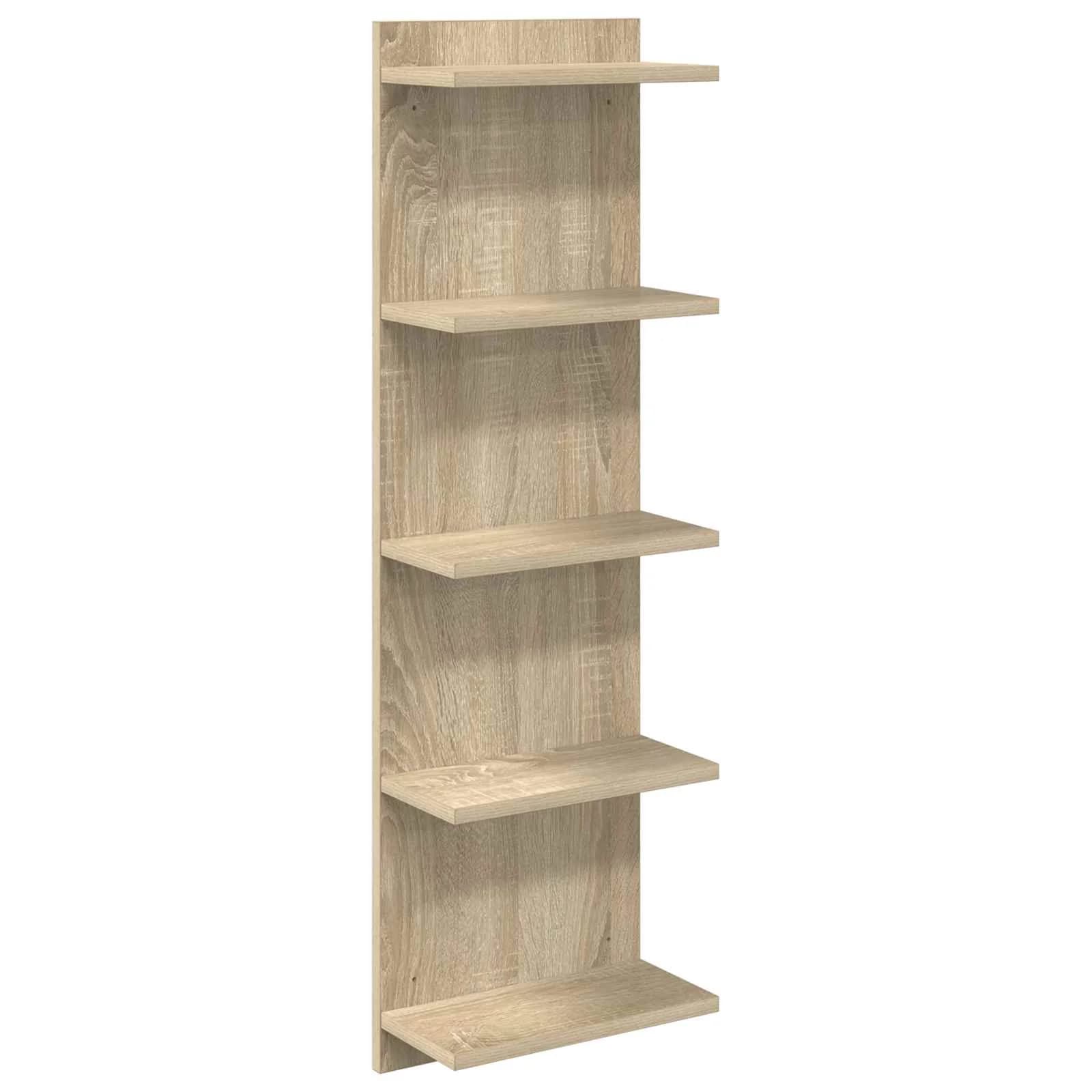 Stenska polica Sonoma hrast 30 x 15 x 100 cm Inženirski les - slika 2