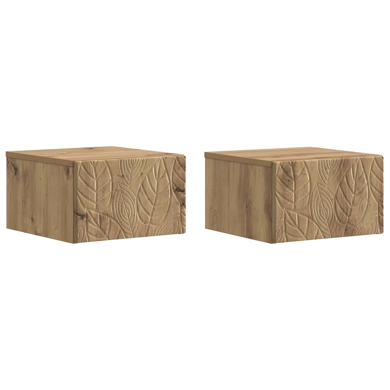 Stenski nočni omarici 2 kos Artisan hrast 49 x 34,5 x 20 cm - slika 2
