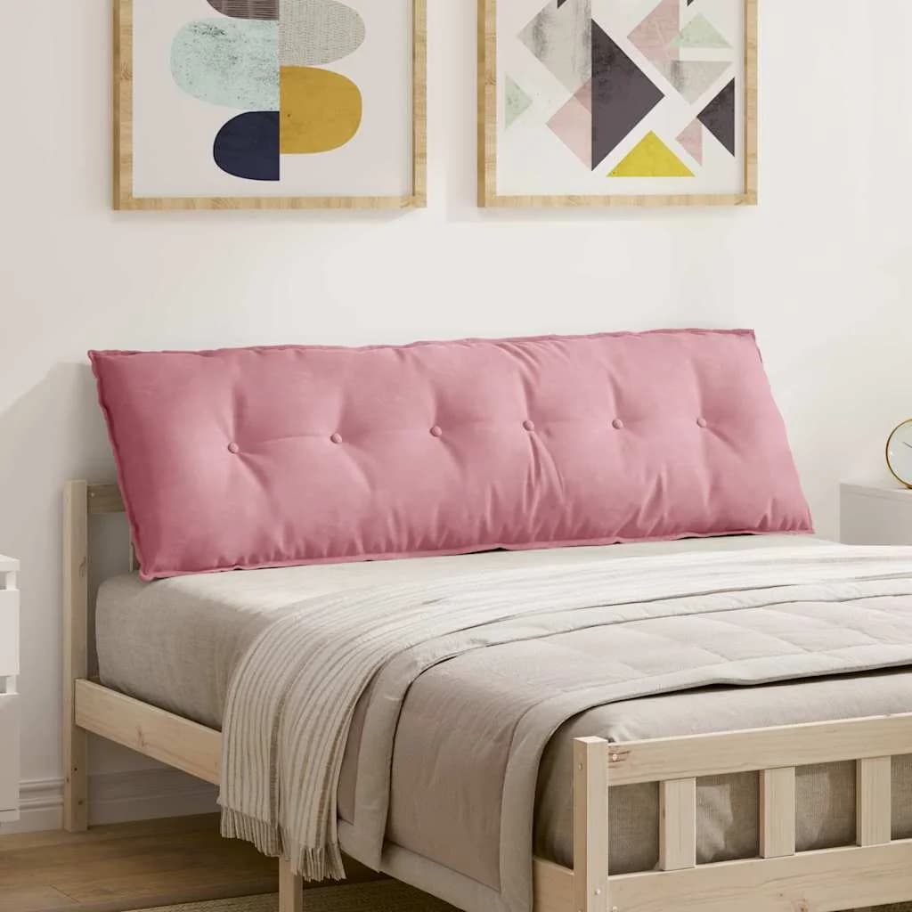 Poglavni vzglavnik Roza 160 x 50 cm Žametna tkanina