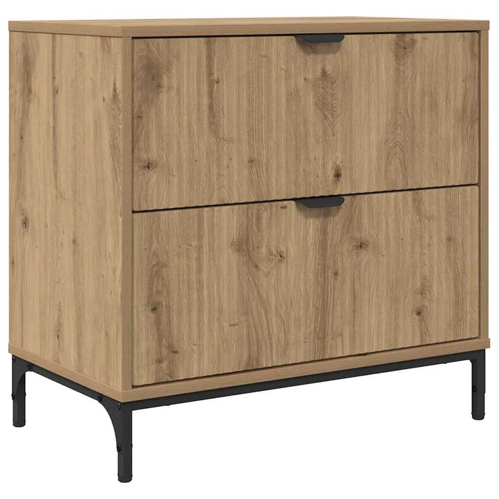 Nočna omarica artisan hrast 63.5 x 36 x 61 cm Inženirski les - slika 2