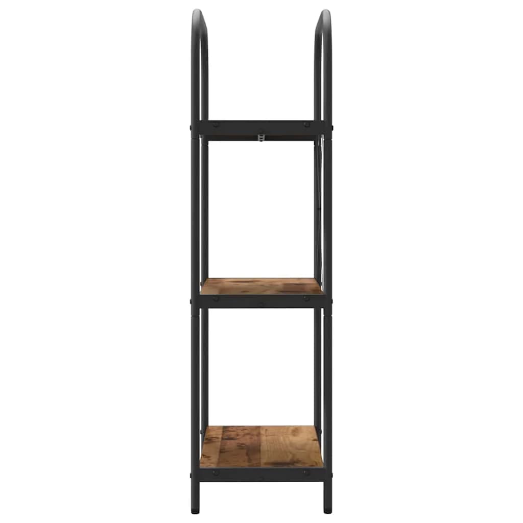 Knjižna polica 3 nivojev 60 x 30 x 109 cm Inženirski les - slika 6