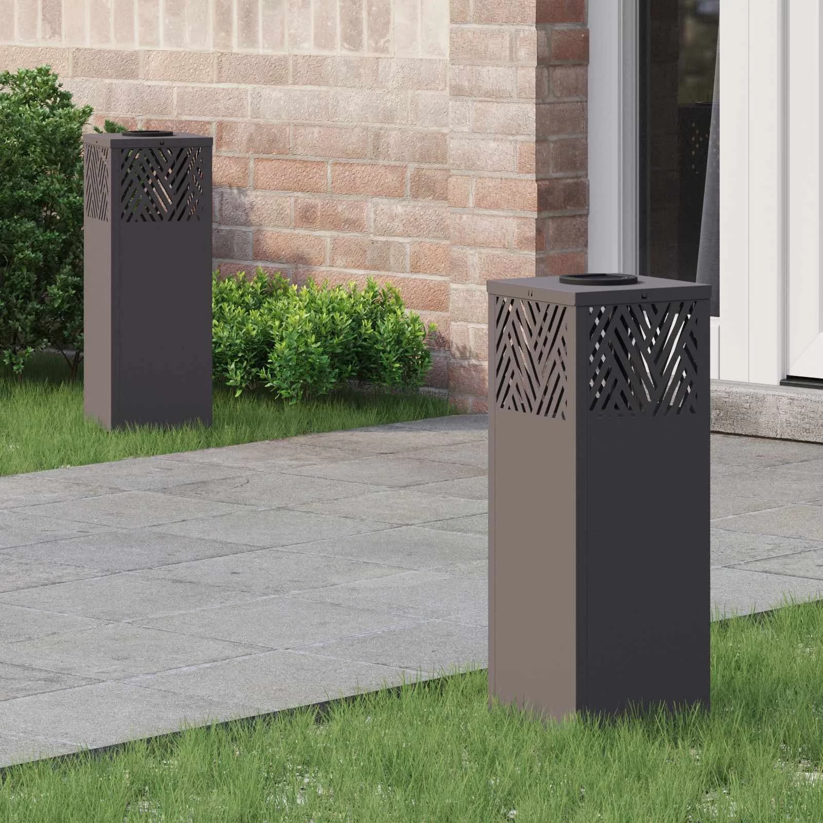 Solarno LED svetilo za pot 2 kos Toplo bela 18 x 18 x 50 cm