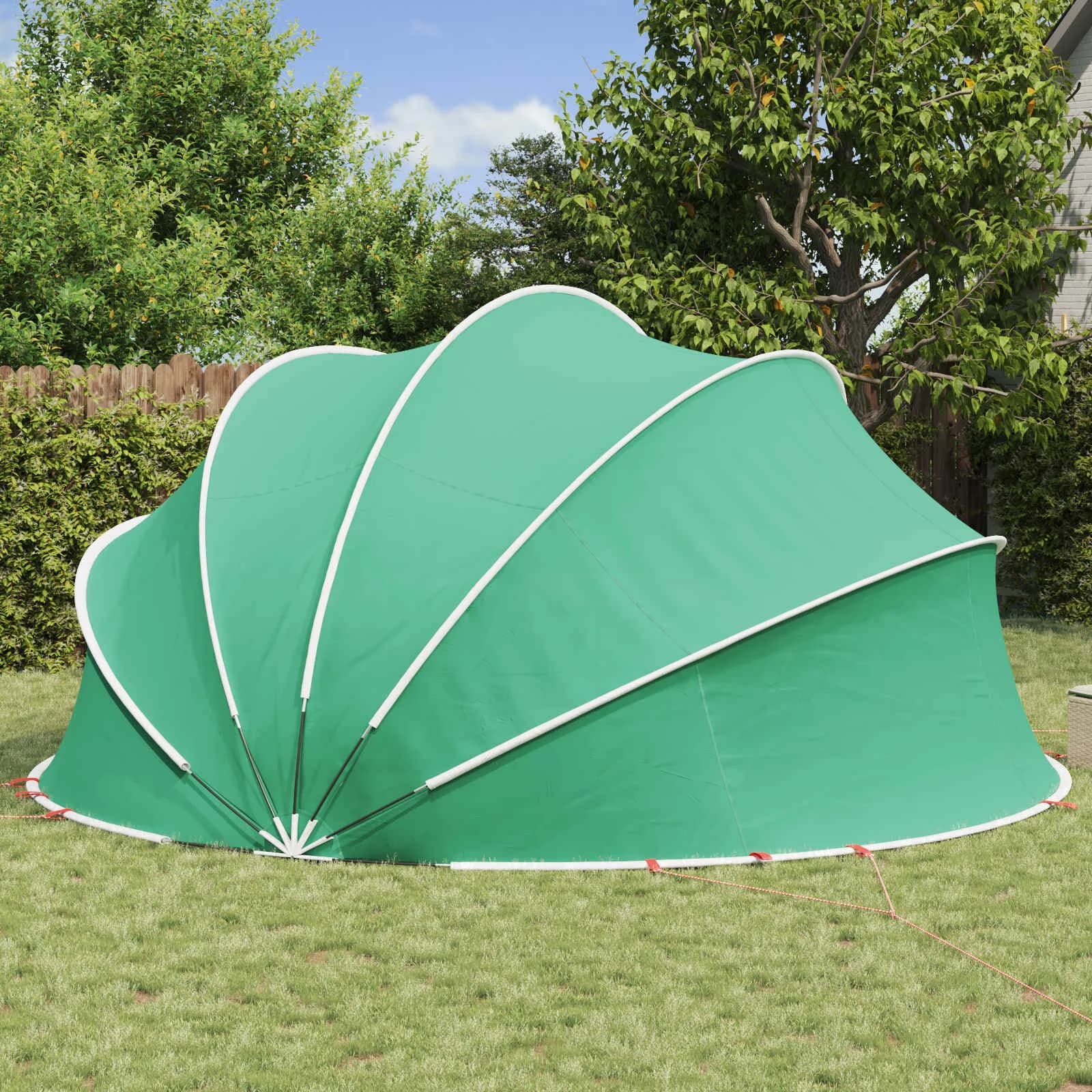Paviljon za bazen 500 x 500 x 236 cm Morsko zelena - slika 4