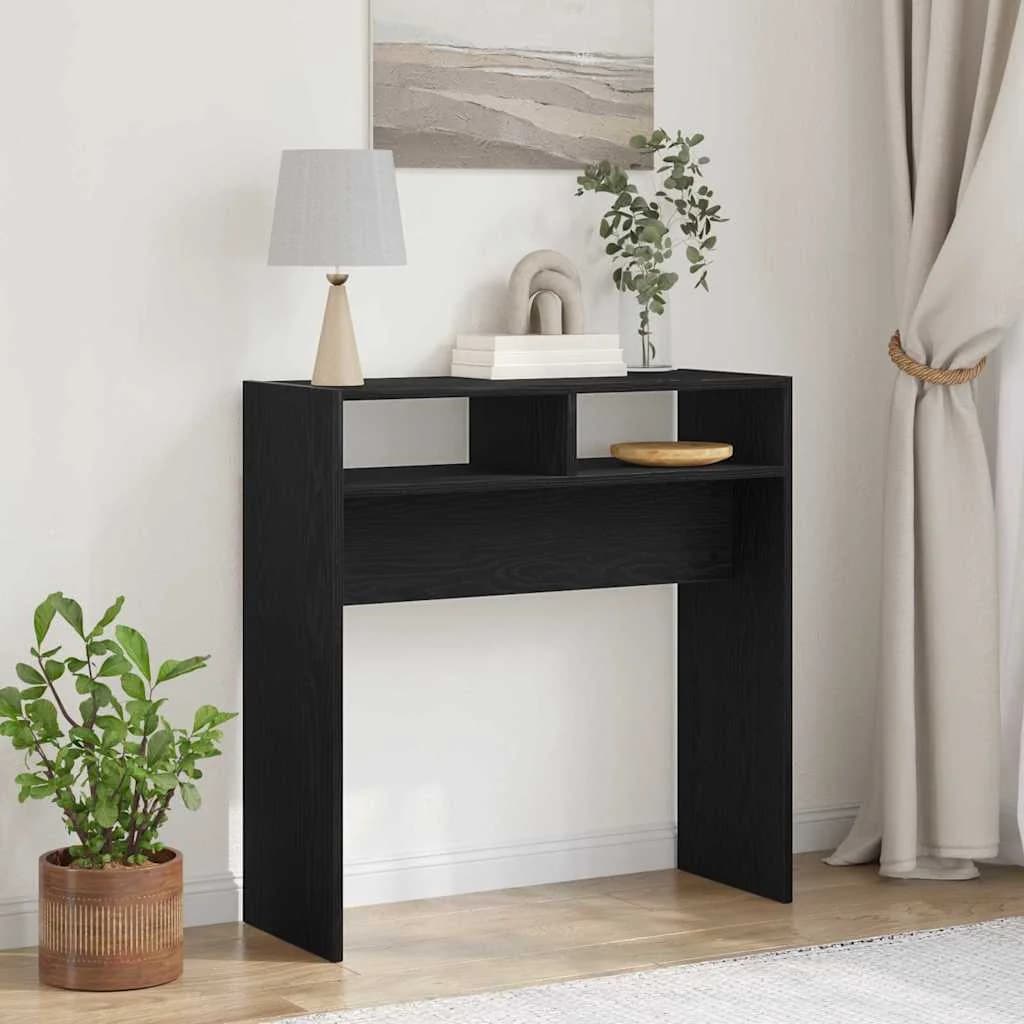 Konzolna miza Črna Orehovina 78 x 30 x 80 cm Inženirski les