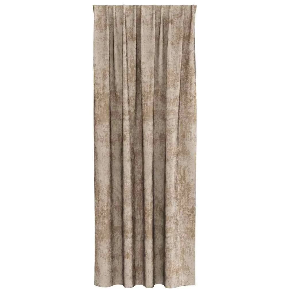 Velvete zavese 2 kos Šampanjec 245 x 140 cm Žamet - slika 4