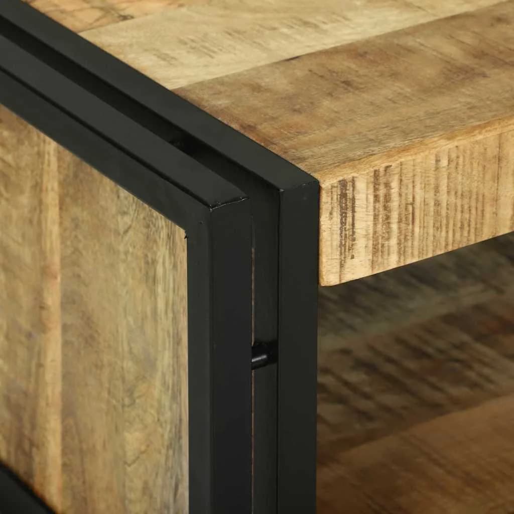 Klubska miza Rjava 90 x 50 x 38 cm Masiven les manga - slika 8