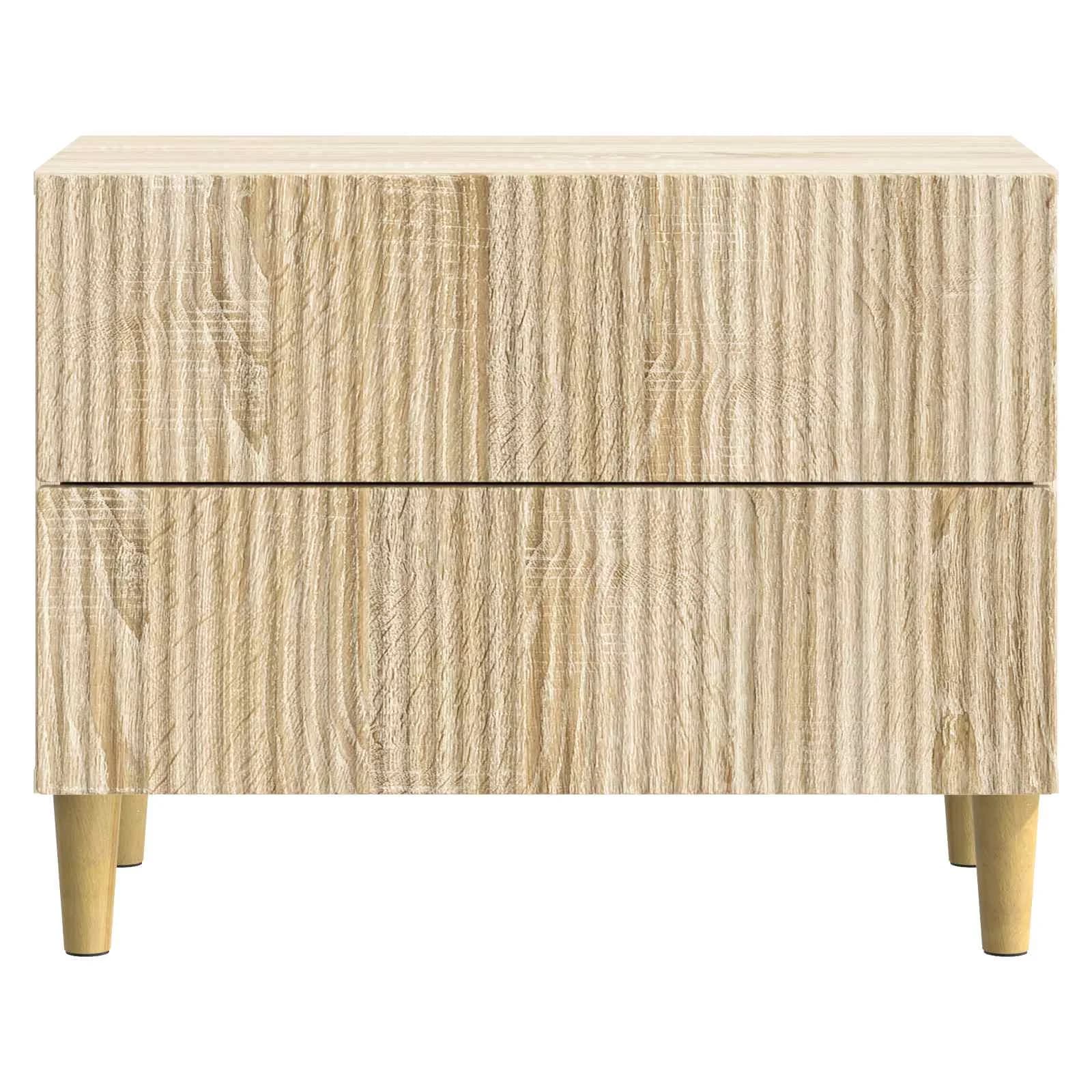 Nočna omarica Sonoma hrast 62 x 34,5 x 48 cm Inženirski les - slika 5