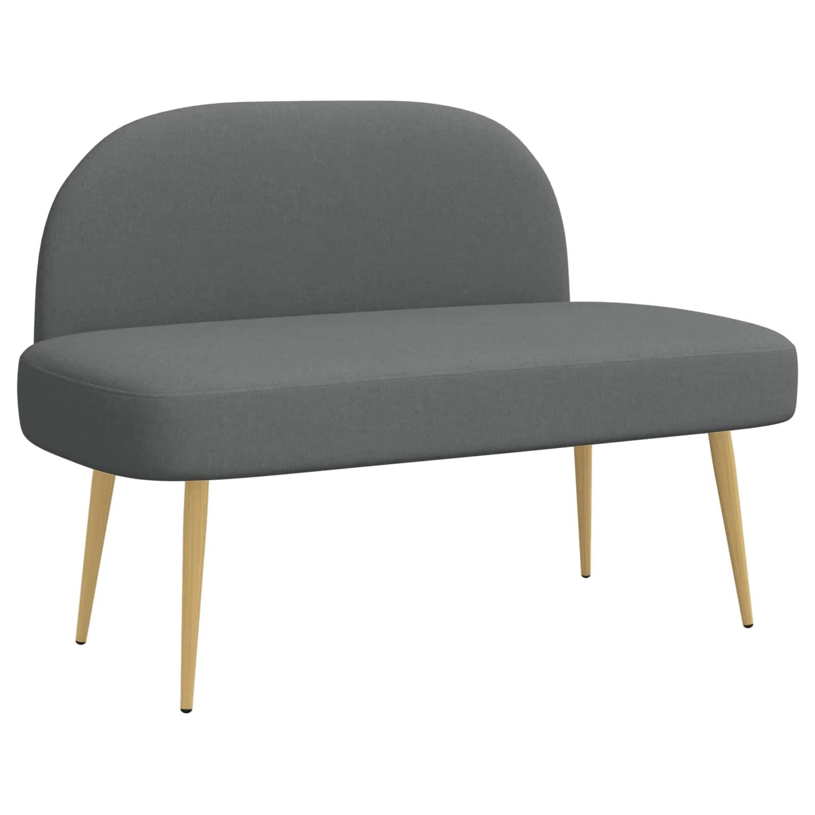 Oblazinjena klop z naslonom Temno siva 110 x 60 x 76 cm - slika 2