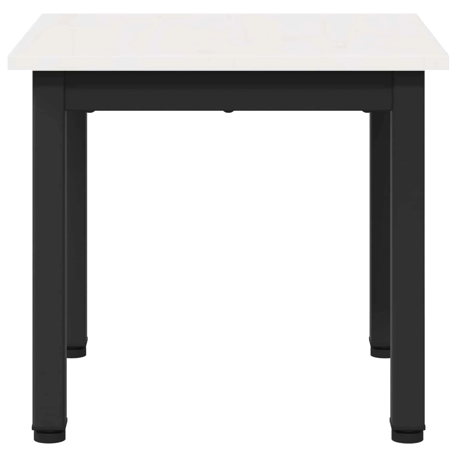 Klubska miza Bela 40 x 40 x 36 cm Masivno borovo les - slika 6