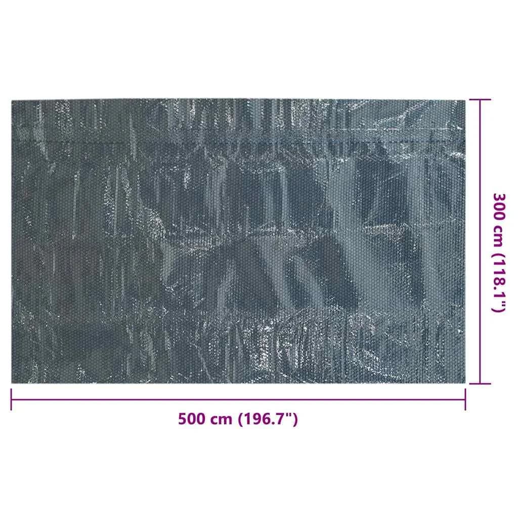 Plavajoča PE solarna folija za bazen 500x300 cm črna in modra - slika 6