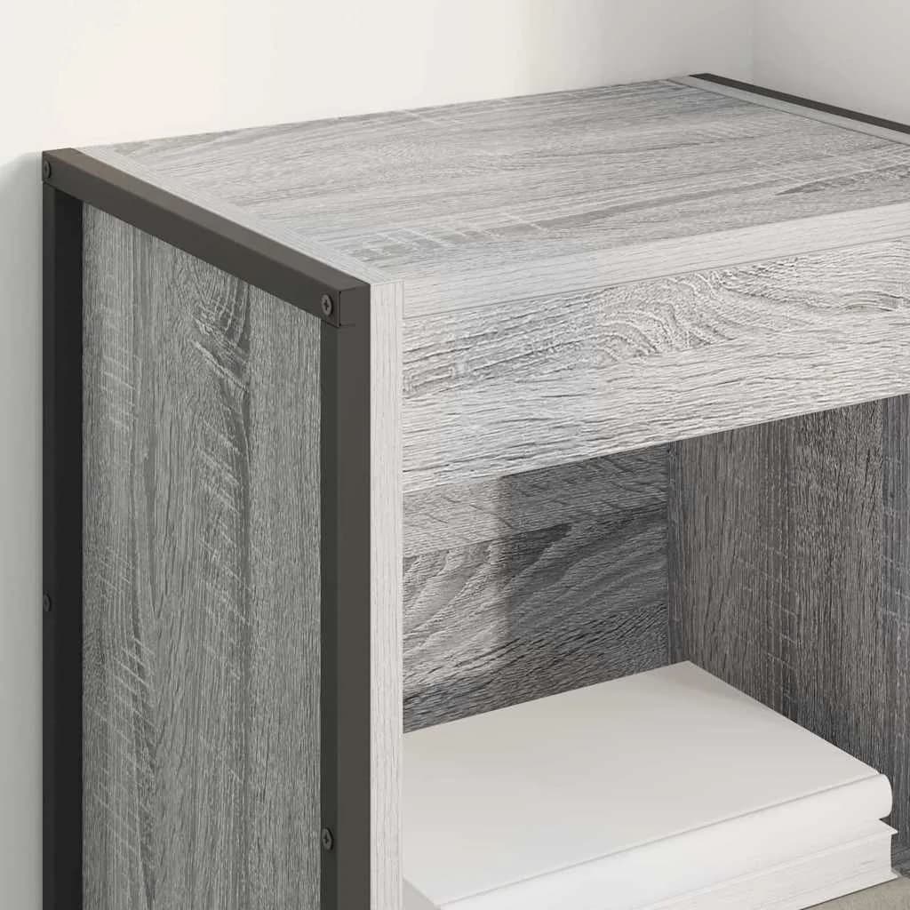 Knjigovni omar 40 x 30 x 86,5 cm Inženirski les Siva Sonoma - slika 4