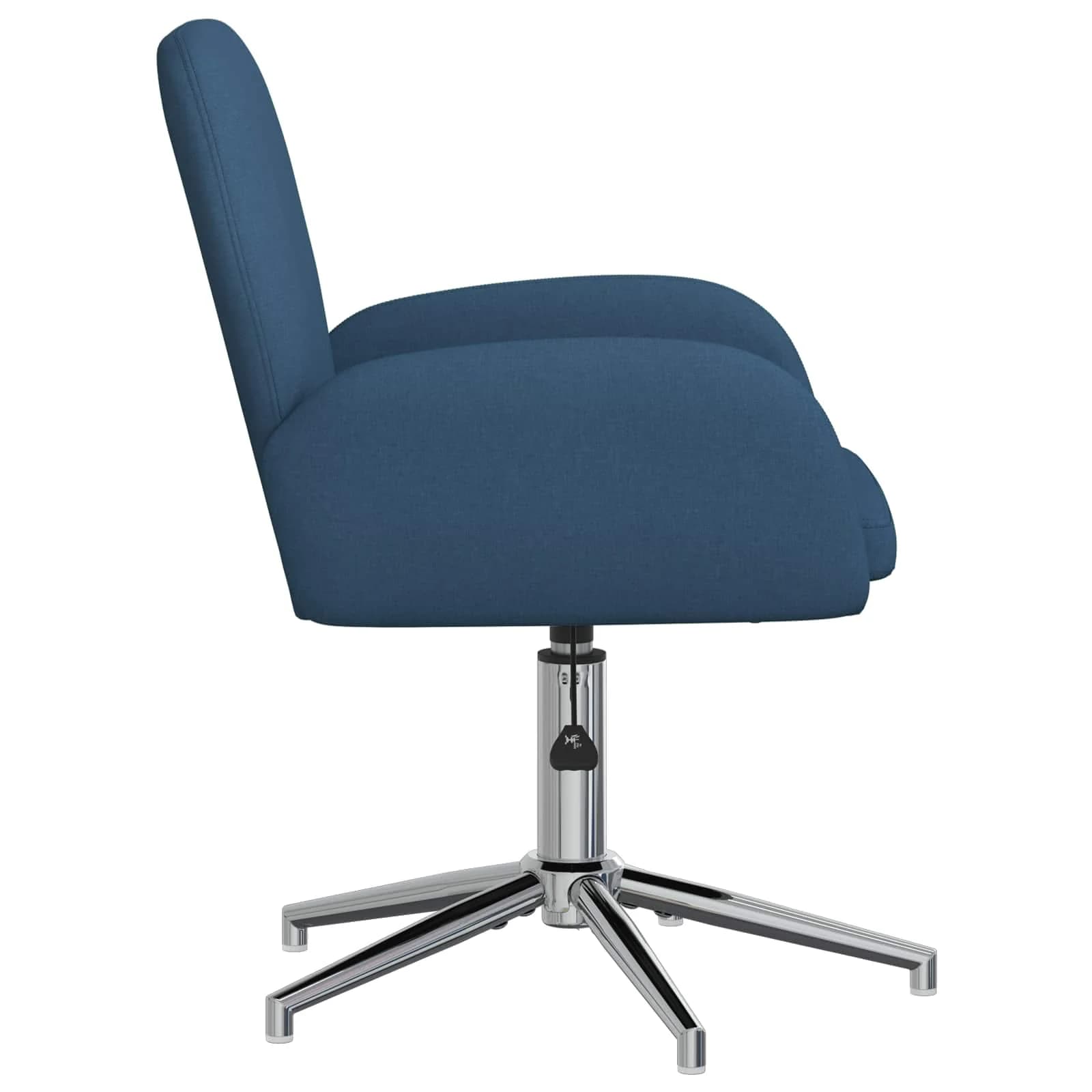 Vrteči pisarniški stoli 4 kos 54 x 58 x 90 cm Modra Blago - slika 4
