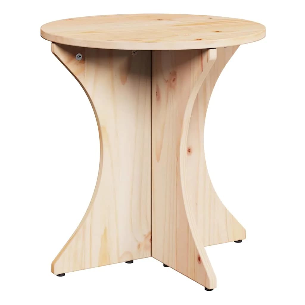 Klubska miza 3 kos Naravna 46 x 46 x 47 cm - slika 6