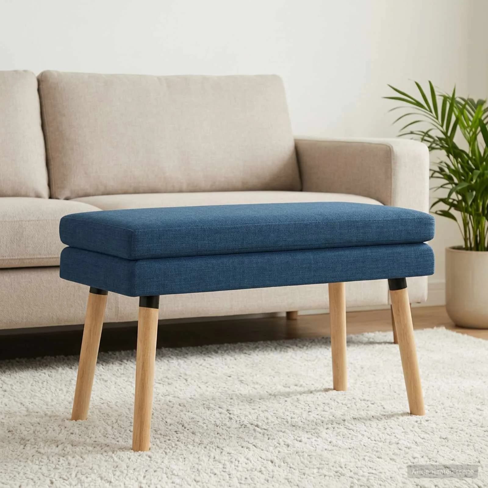 Dvojna klop Modra 80 x 40 x 47 cm Blago